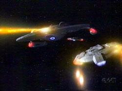 Zbr ze serilu ST:Voyager - lodi federace se sna znekodnit ukradenho Promethea